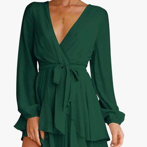 Green long sleeve dress